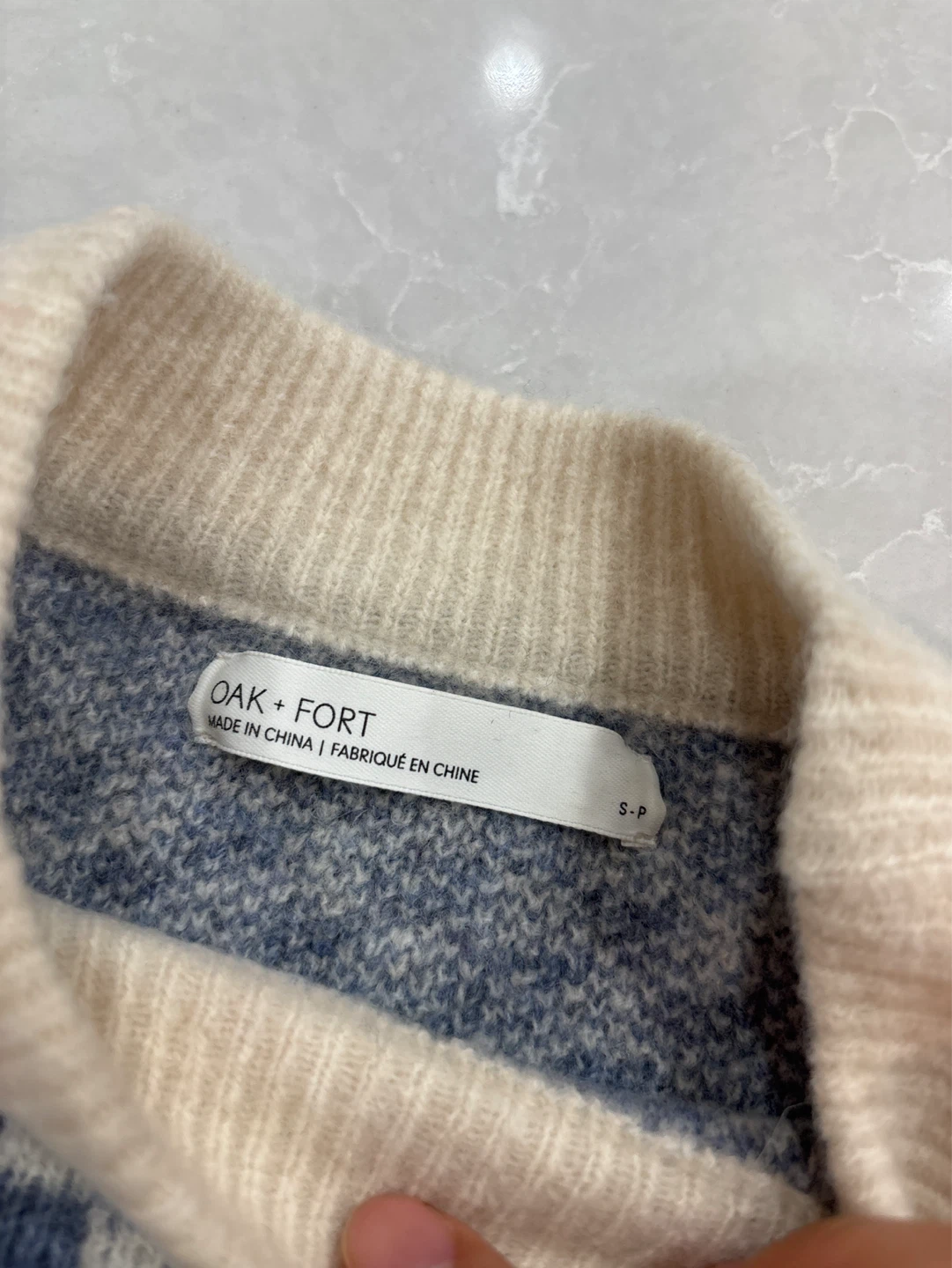 Oak + Fort Checkerboard Cut-Out Sweater - photo 2