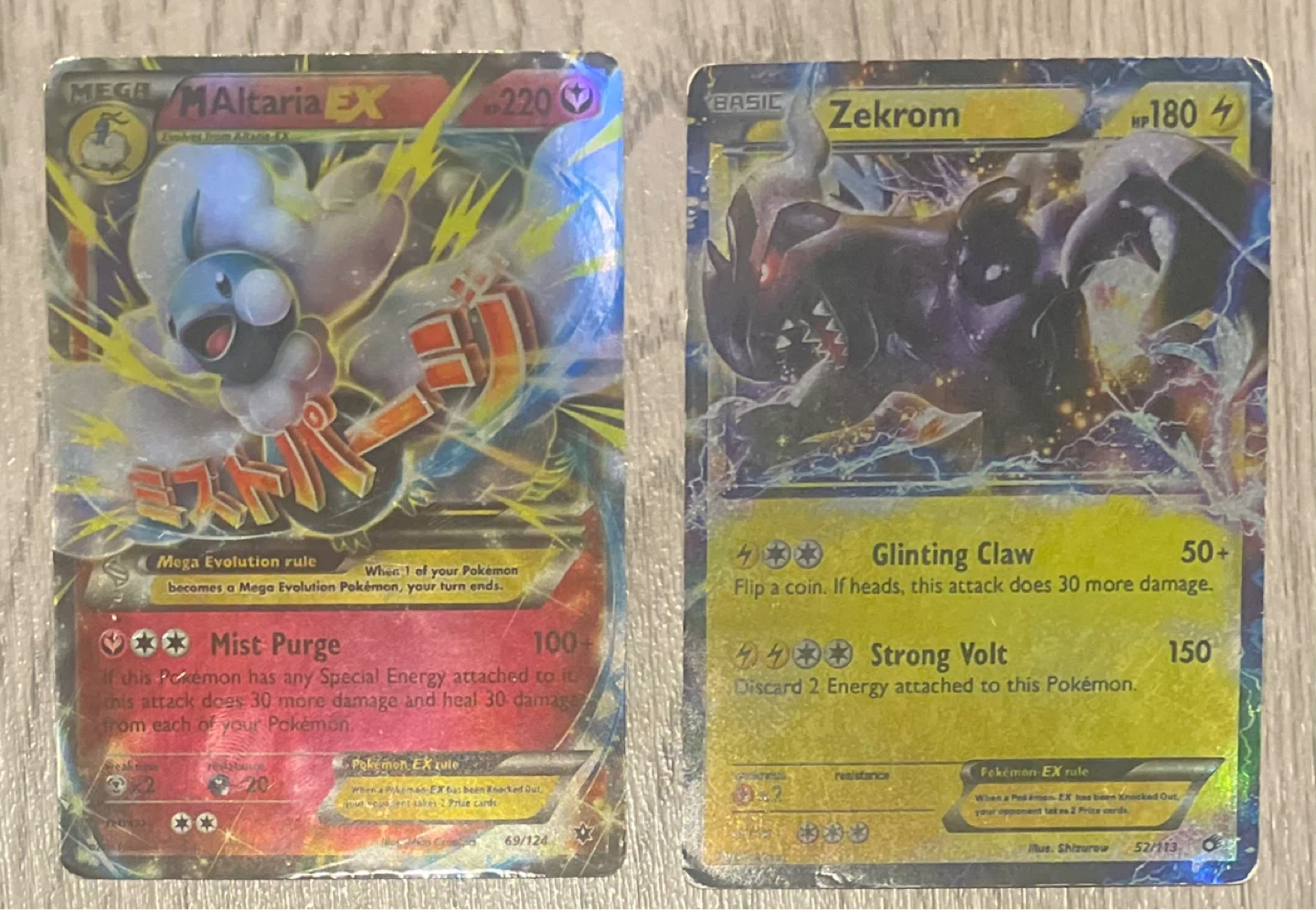Pokemon Trading Cards - Mega Altaria EX & Zekrom