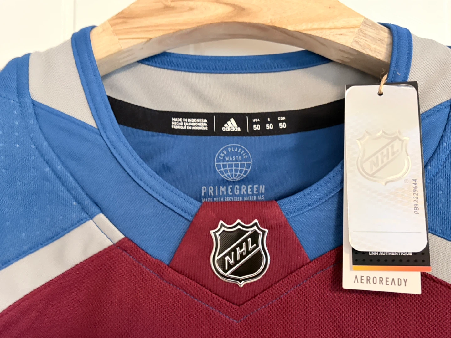 BNWT Adidas Colorado Avalanche Primegreen Jersey Size 50 Medium - photo 3