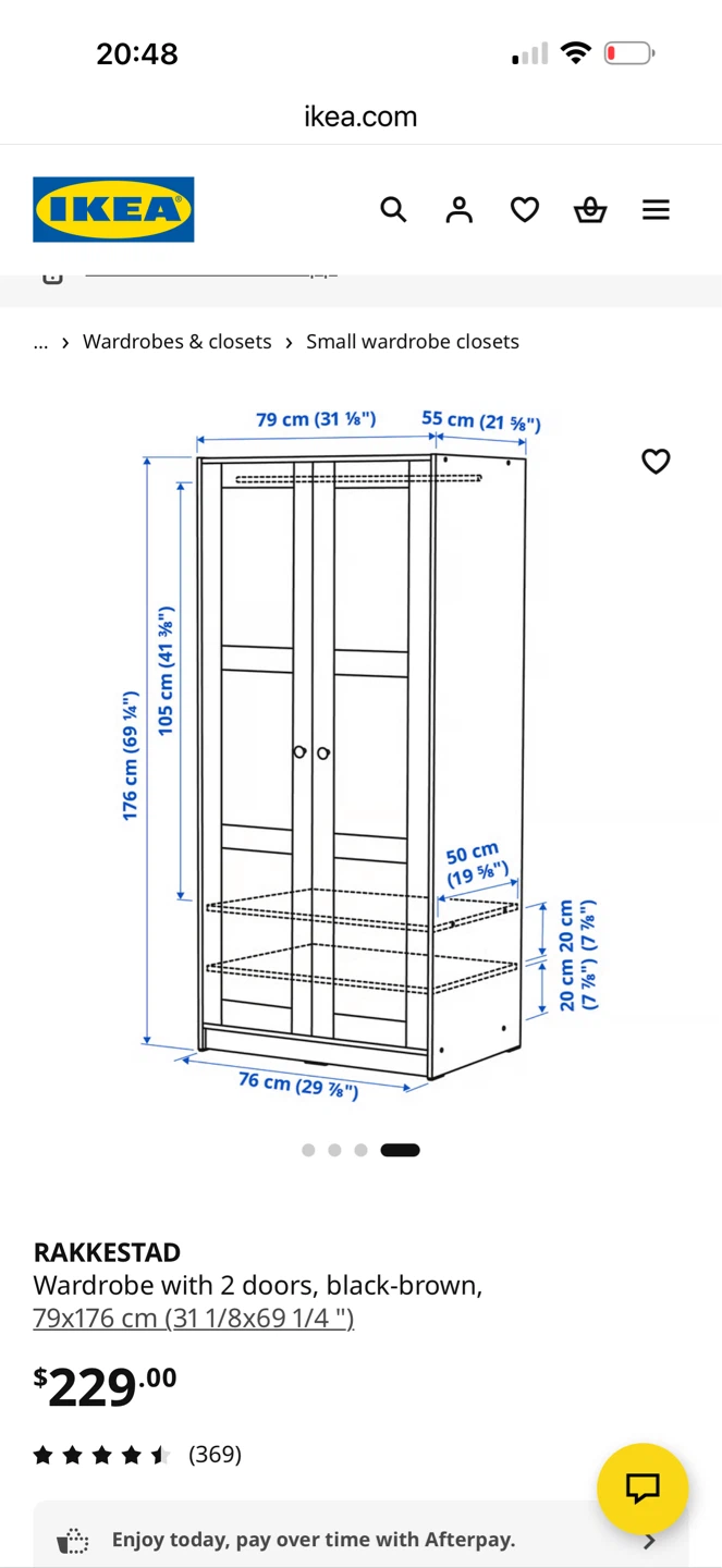 Like New IKEA RAKKESTAD Wardrobe - Black-Brown - photo 2