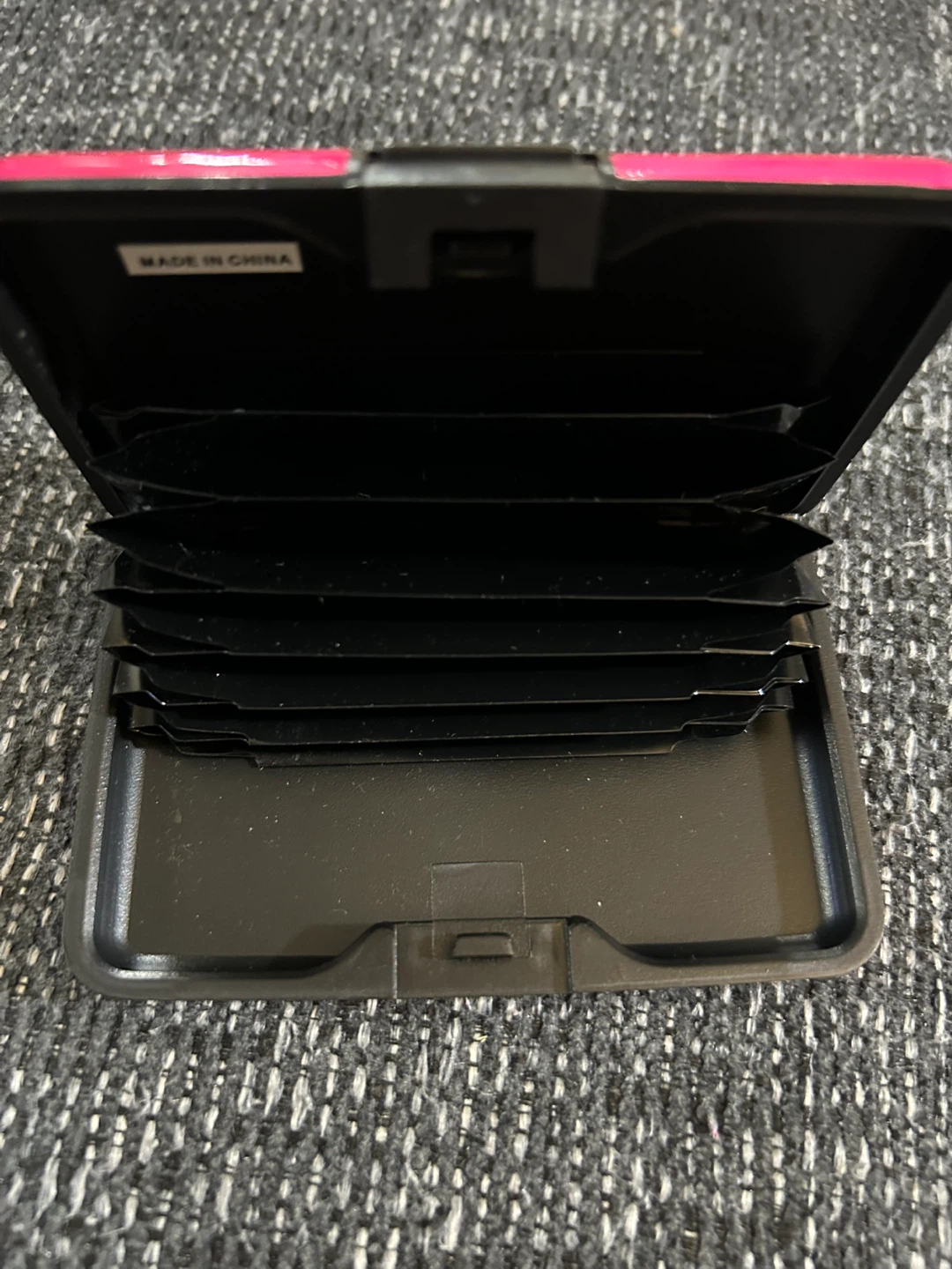 Pink Metal Card Holder