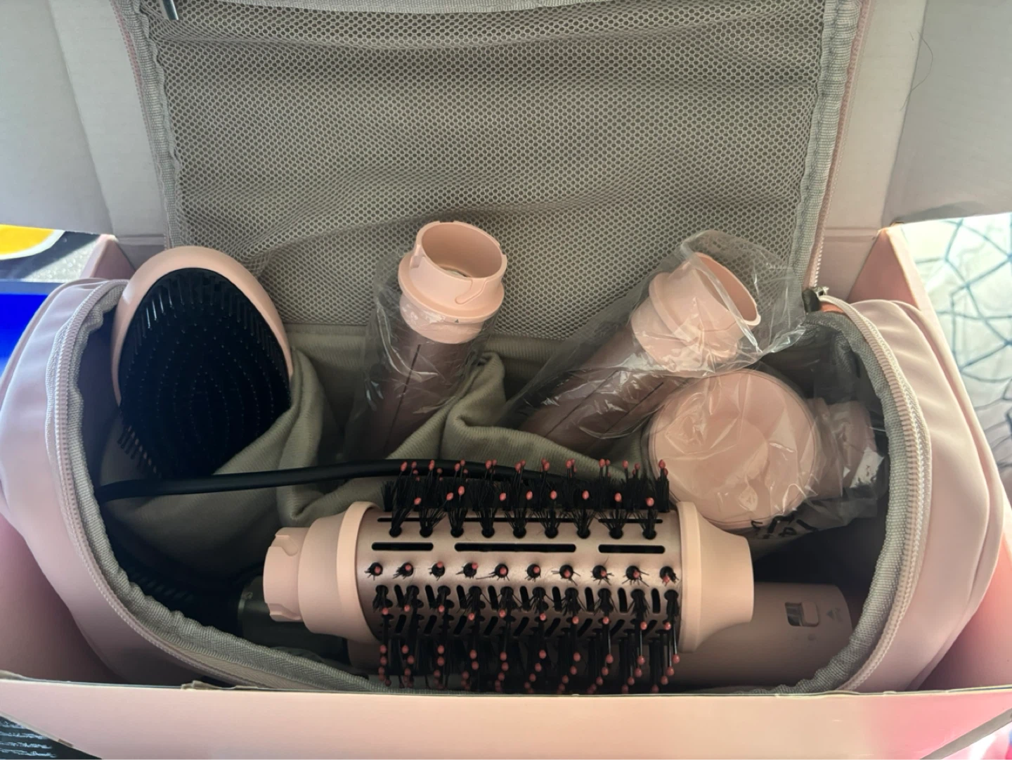 Pink Hair Styling Tool Set with Travel Bag - photo 2