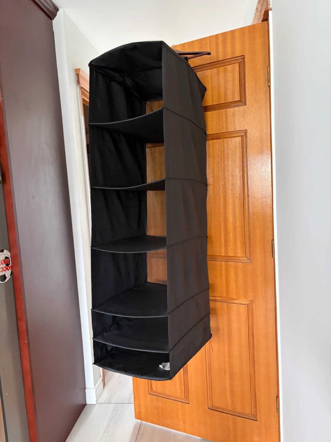 Black 6-Shelf Hanging Closet Organizer