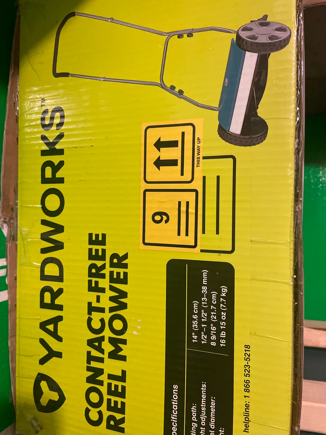 Yardworks Contact-Free Reel Mower