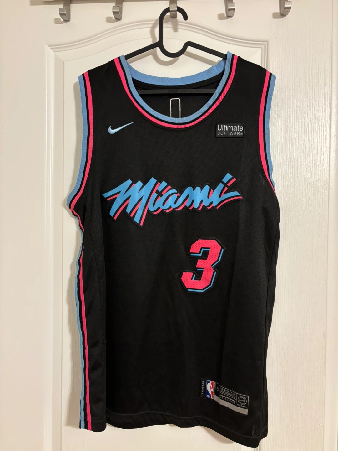 Miami Heat Dwyane Wade #3 Jersey NBA Nike Black Size 50