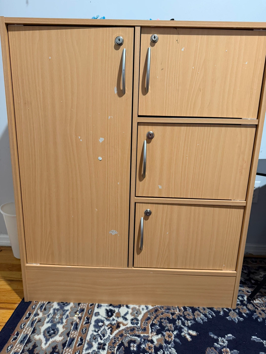 Light Wood Cabinet with Doors and cabinet - photo 5