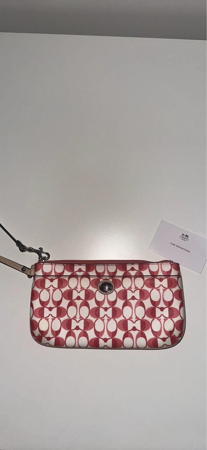 Coach Wristlet with Signature C Pattern