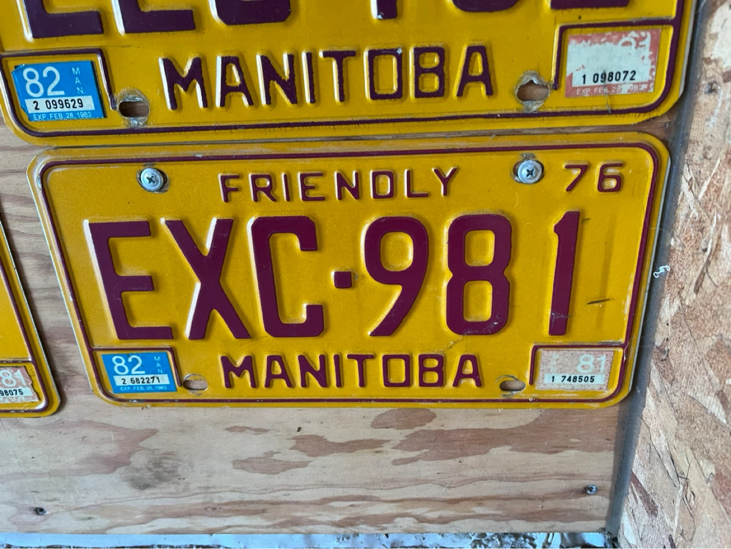 Vintage Manitoba License Plate