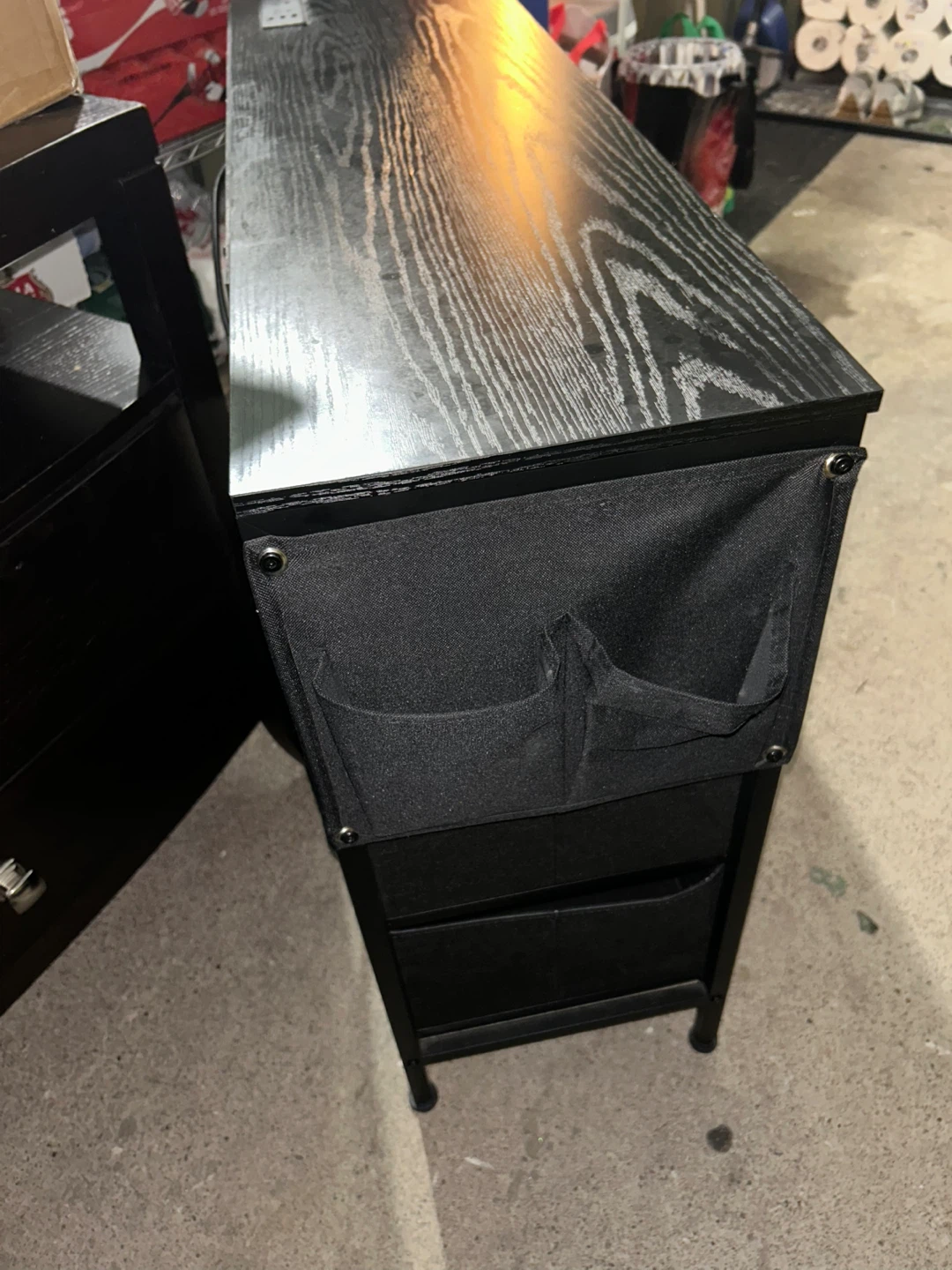 Black Desk with Built-in Power Strip and USB Ports - photo 3