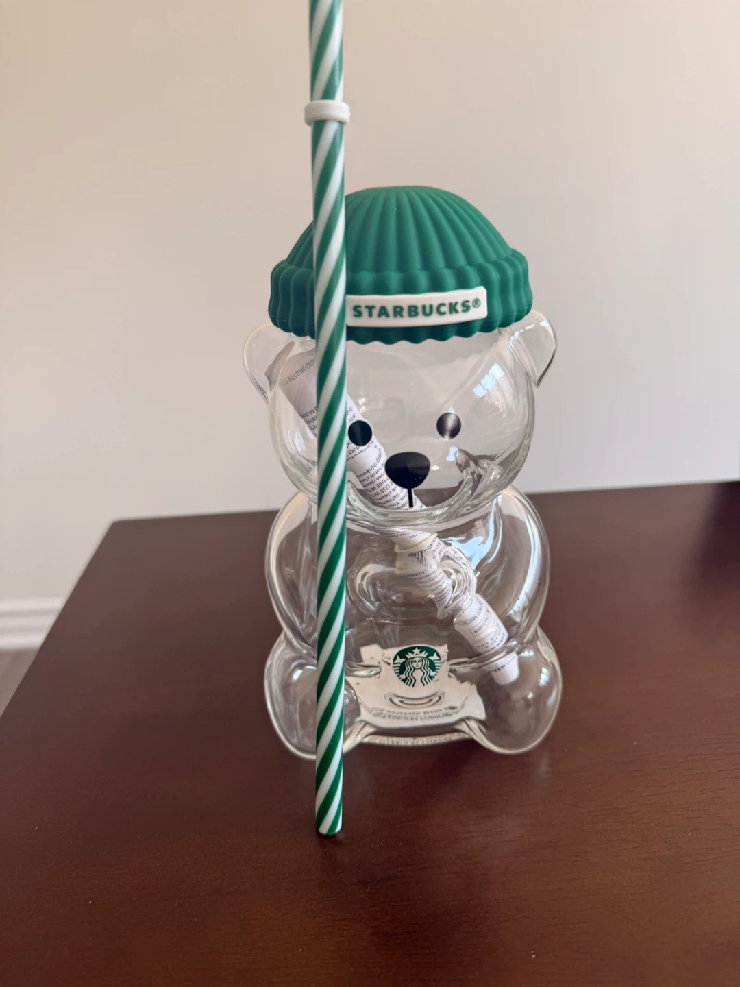 Starbucks Bear Glass Tumbler with Straw - photo 2