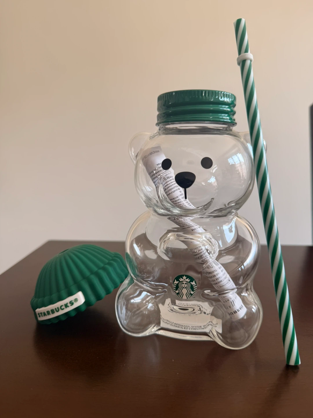 Starbucks Bear Glass Tumbler with Straw - photo 4