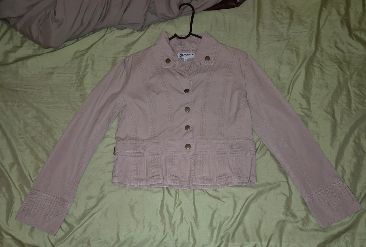 Voki Women's Tan Cropped Jacket