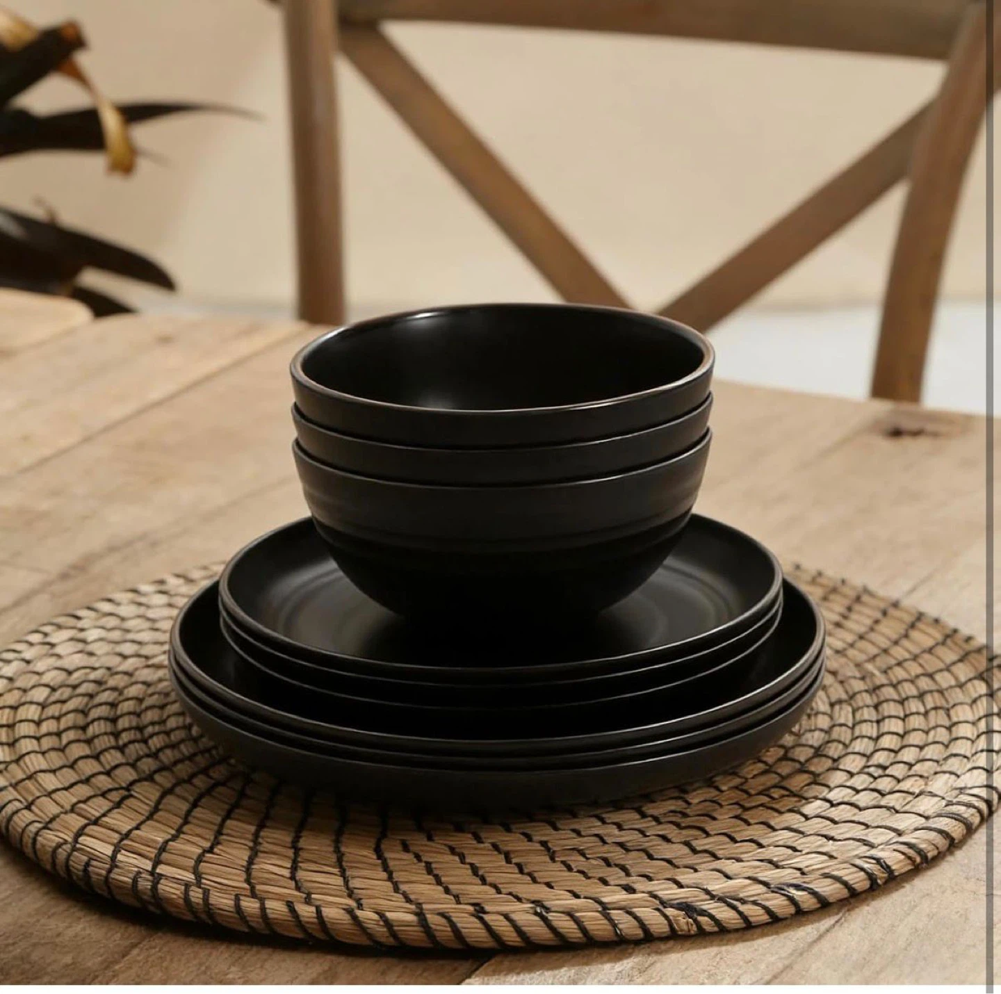 Wheat Straw Cutlery Set - Black - photo 4