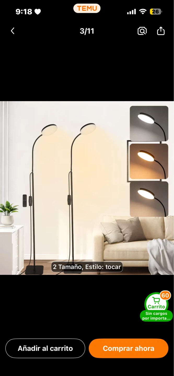 LED Floor Lamp with Remote Control - photo 3