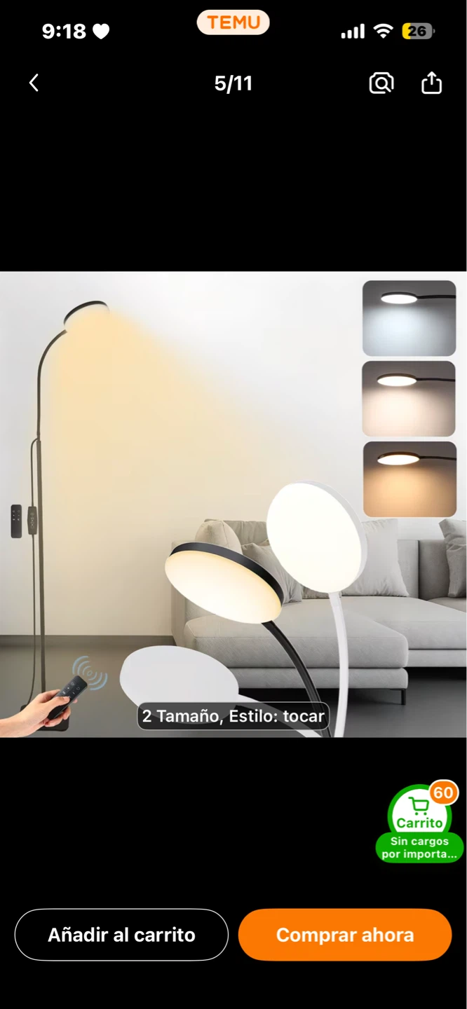 LED Floor Lamp with Remote Control - photo 4