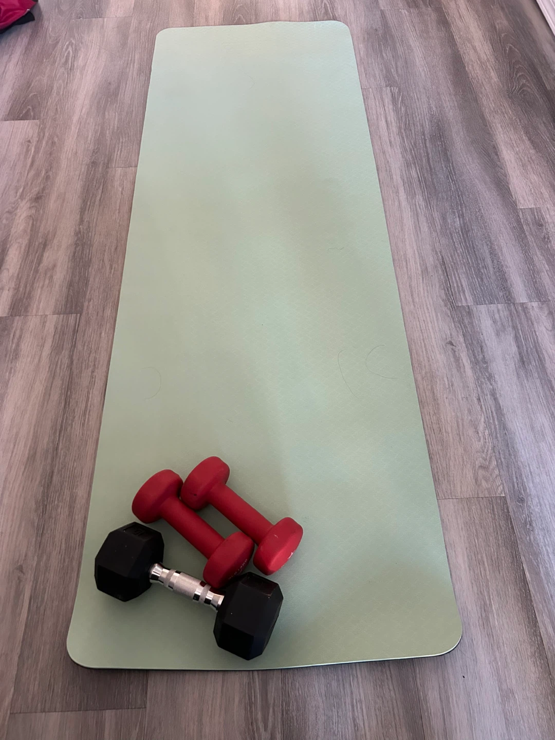 Fitness Mat with 3 Dumbbells