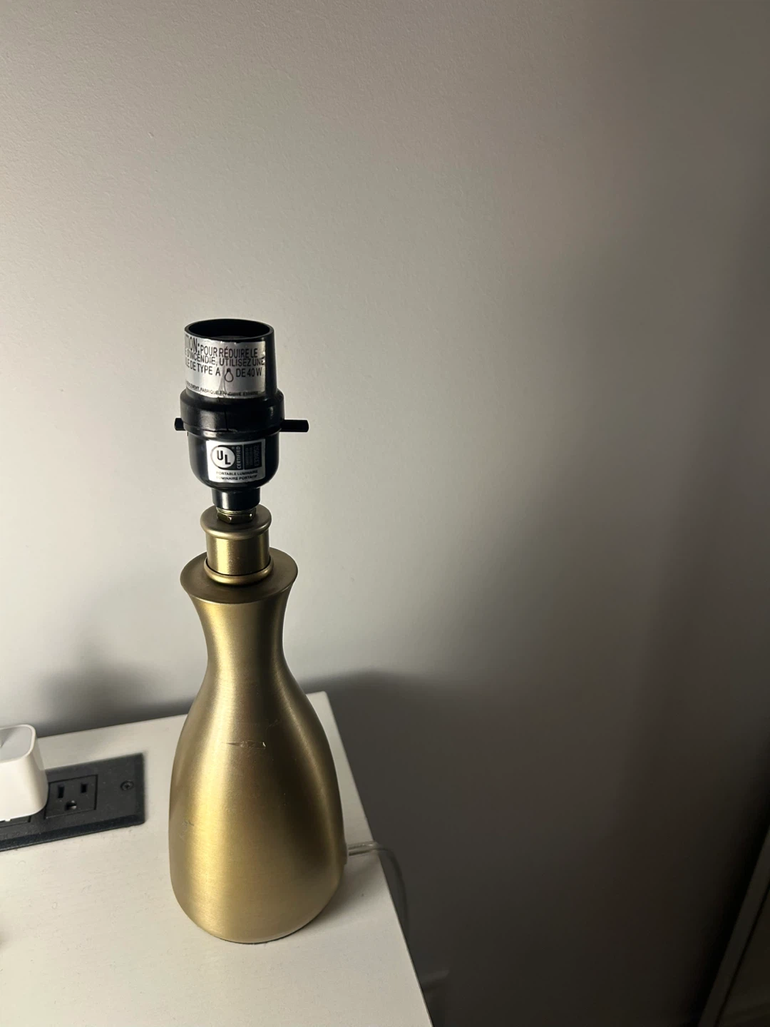 Gold Accent Table Lamp with Frosted Shade - photo 2