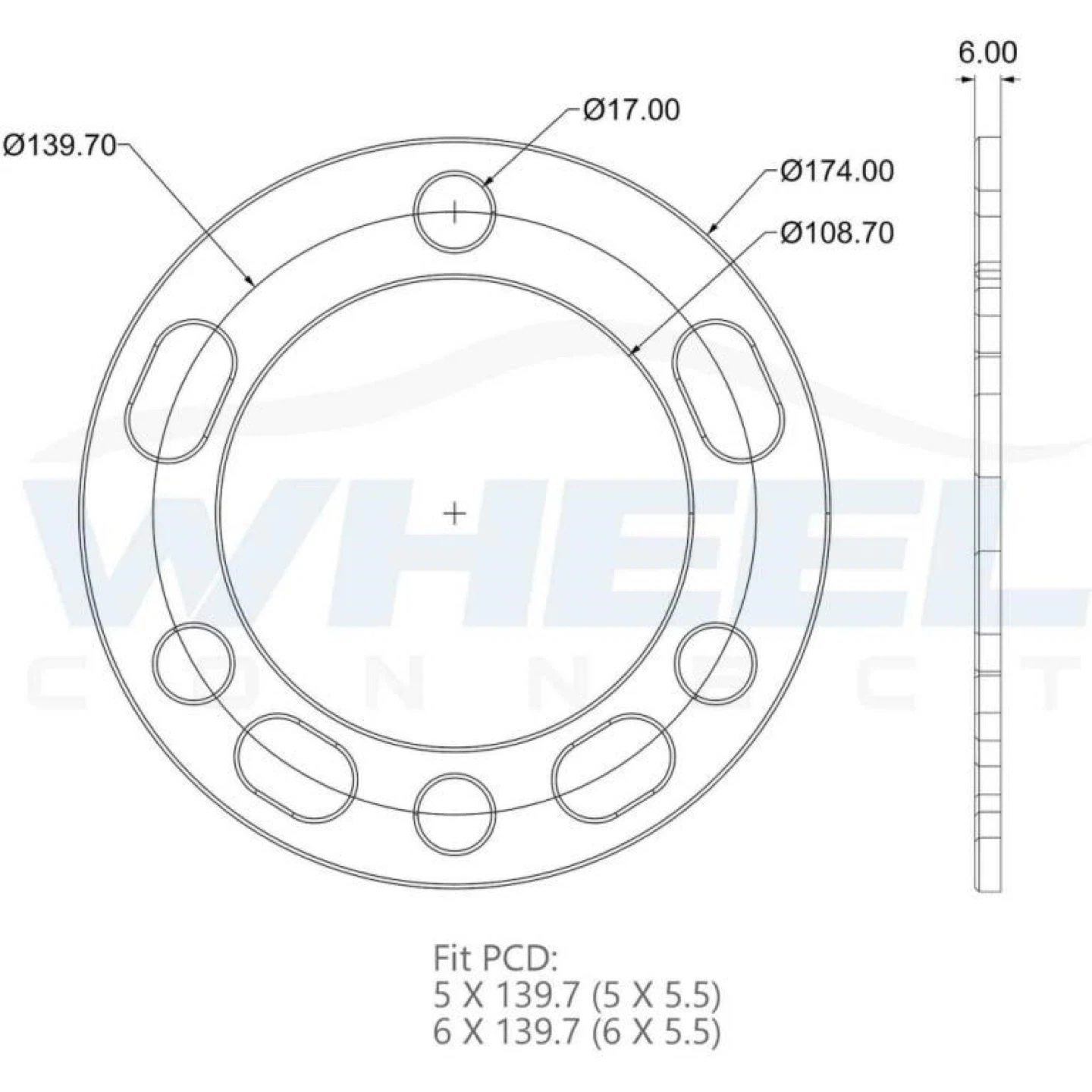 Light Truck Wheels Spacers 6mm - photo 4