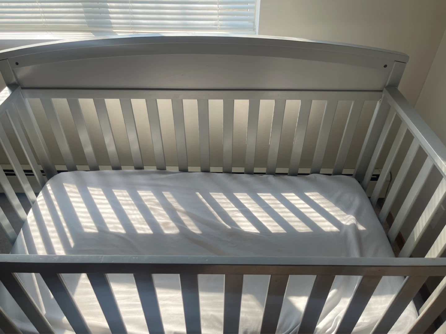 Grey Wooden Crib & dresser set - photo 3