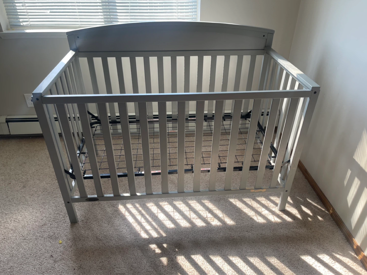 Grey Wooden Crib & dresser set - photo 2