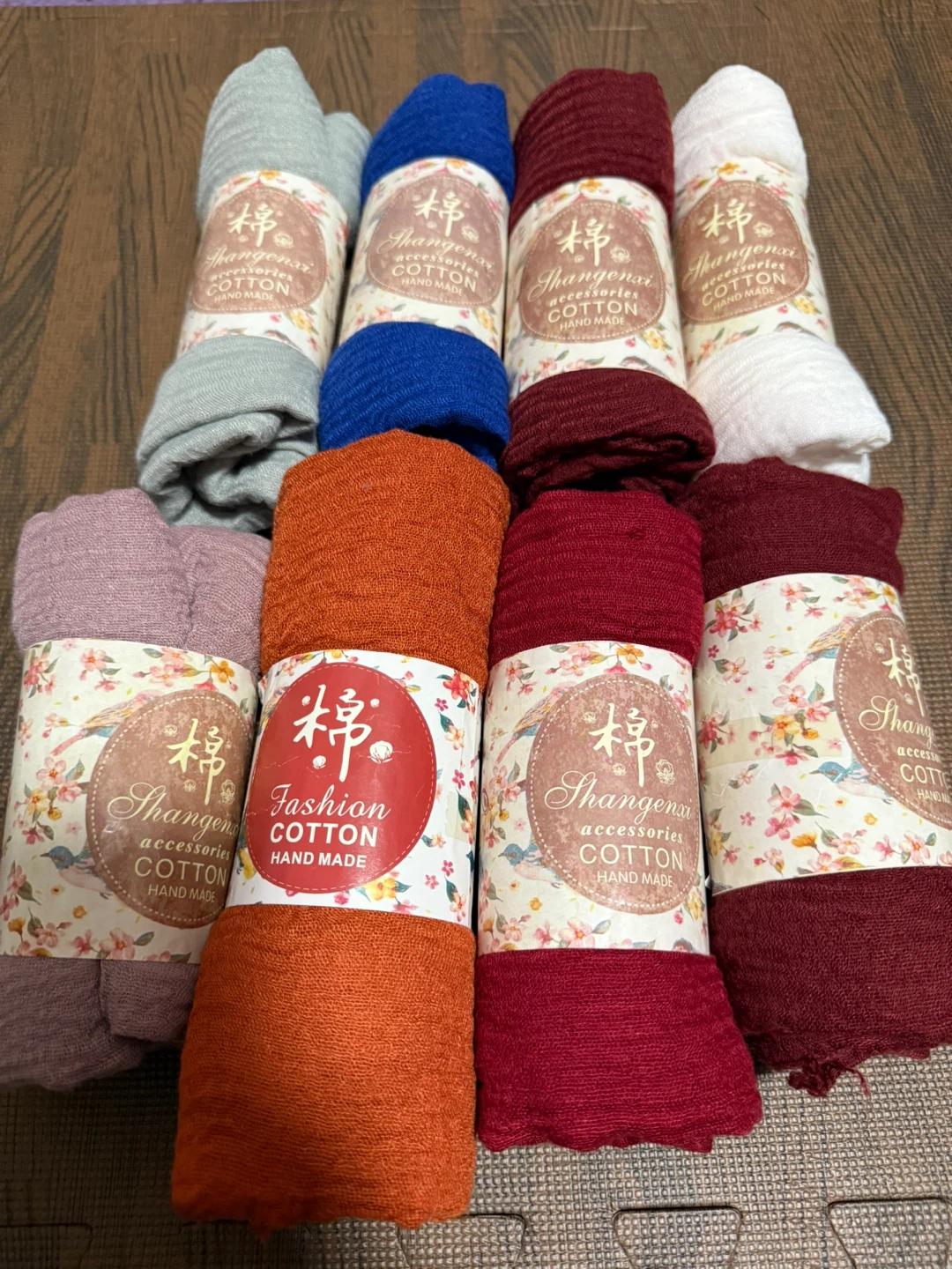 PART 1: Variety of Cotton Scarves - Mixed Colours - photo 3