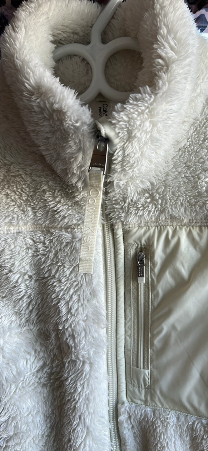 Calvin Klein Performance Fleece Vest - Cream - Size S/P - photo 3