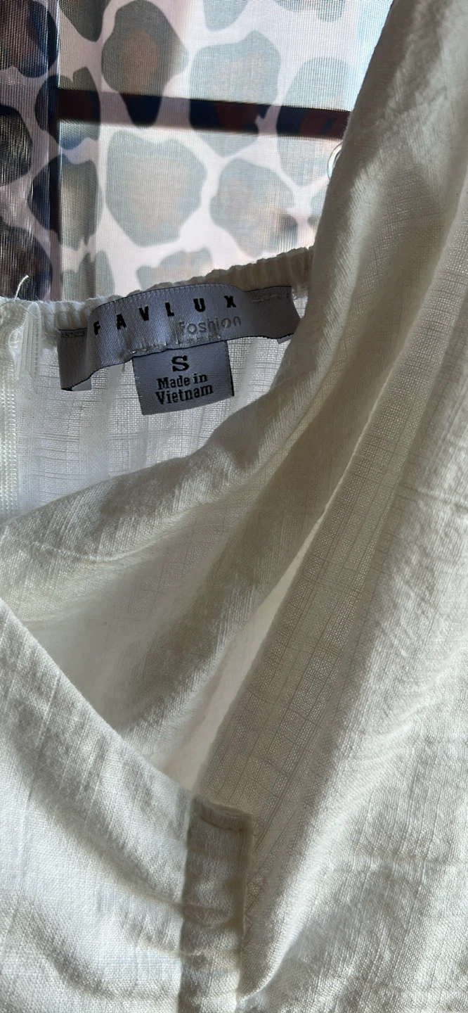 Pav Lux Fashion White Ruched Mini Dress Size S - photo 2