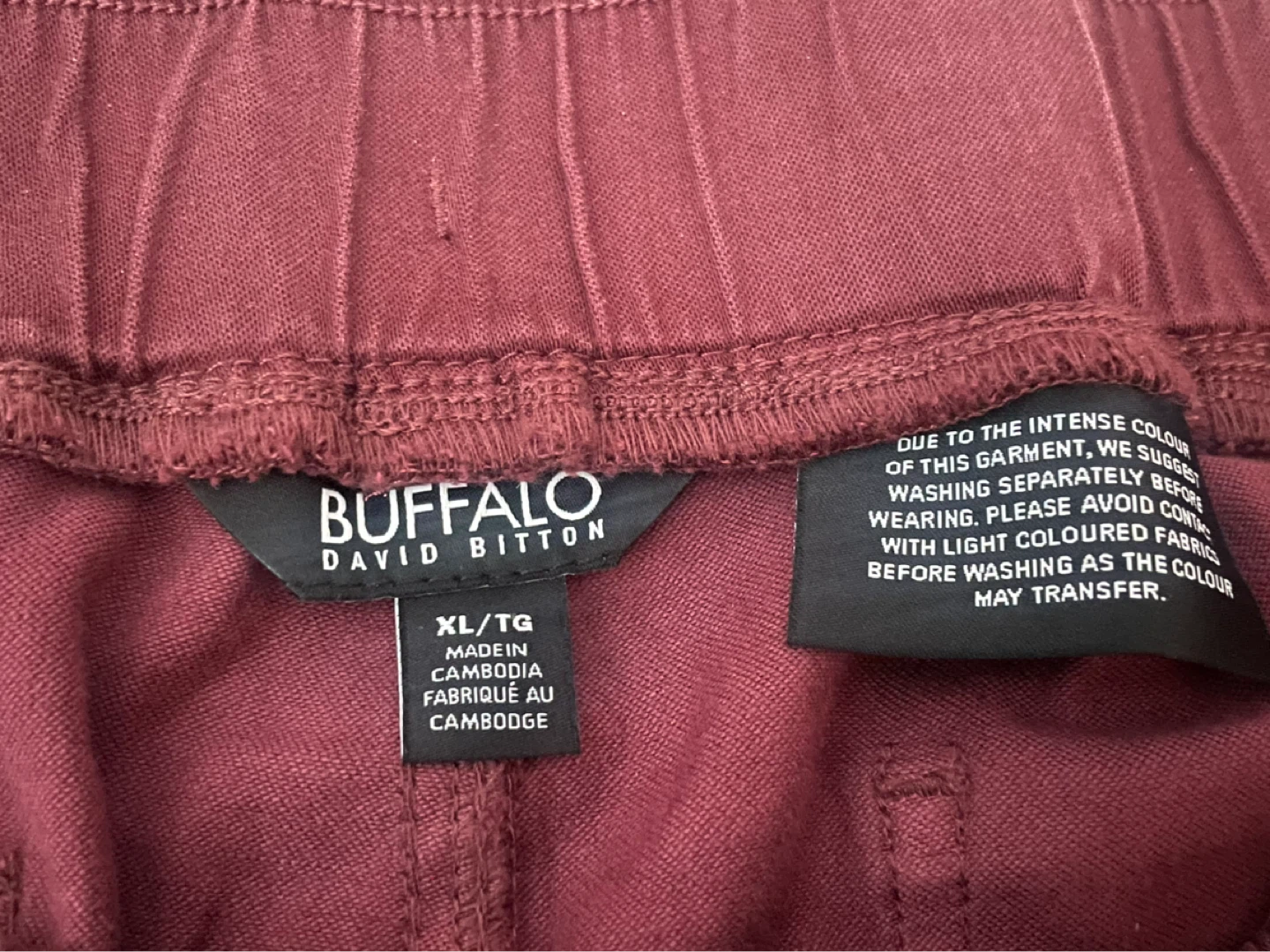 Buffalo David Bitton Burgundy Cargo Pants - XL/TG - photo 3