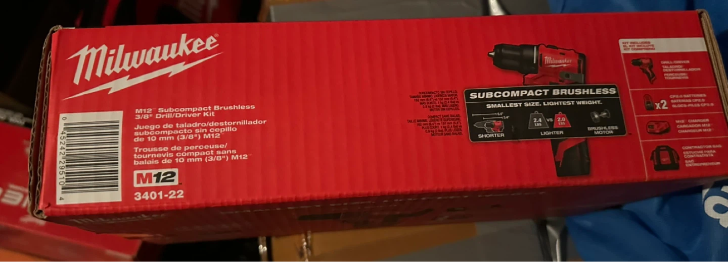 Milwaukee M12 Subcompact Brushless 3/8" Drill/Driver Kit - photo 4