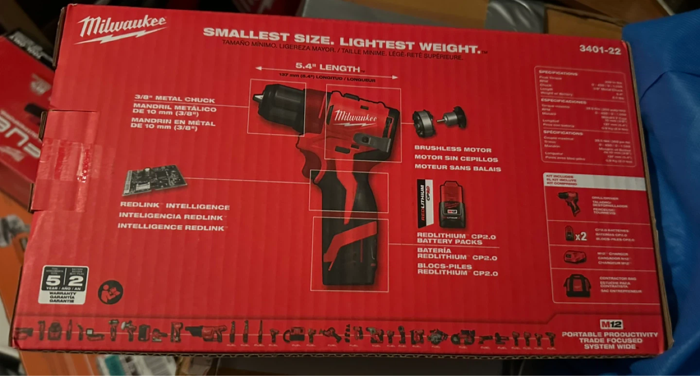 Milwaukee M12 Subcompact Brushless 3/8" Drill/Driver Kit - photo 3