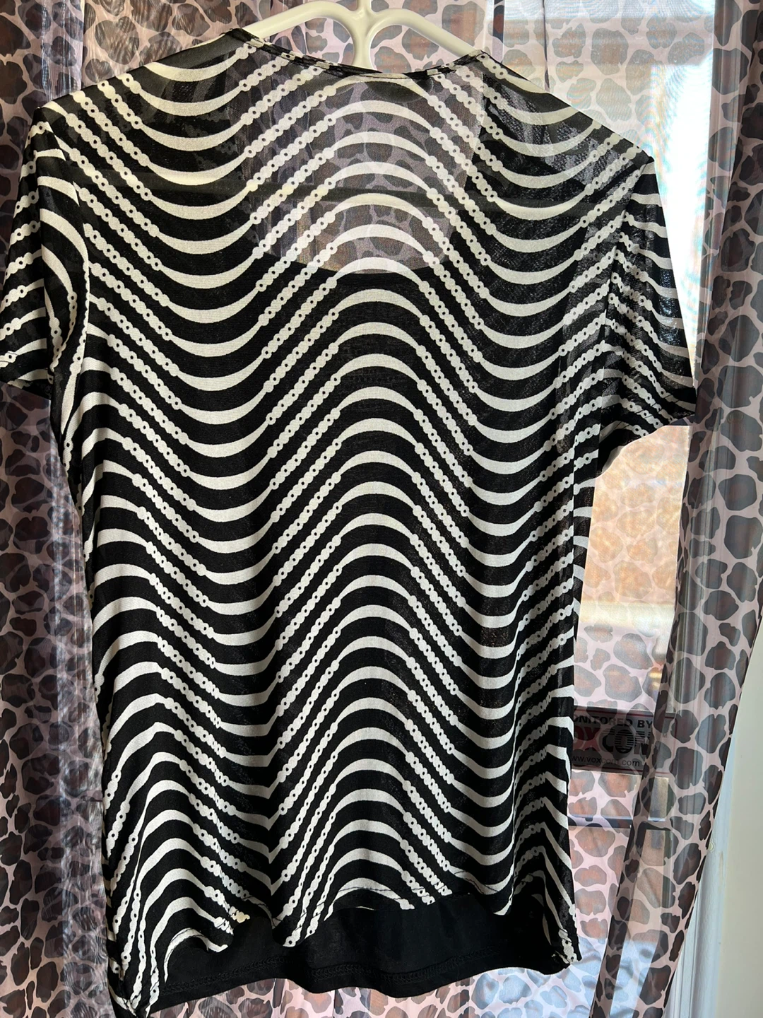 Black and White Striped Top with Butterfly Embellishments - photo 3