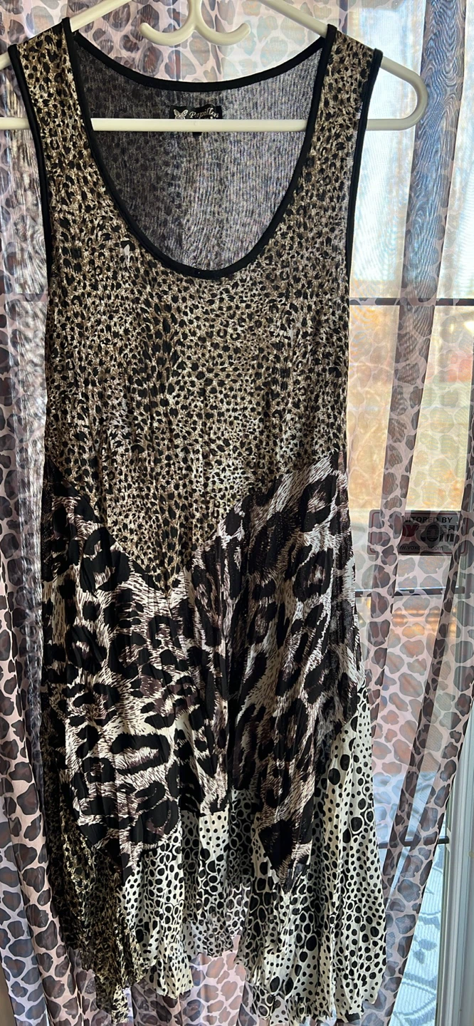 Papillon Sleeveless Animal Print Dress Size S - photo 2