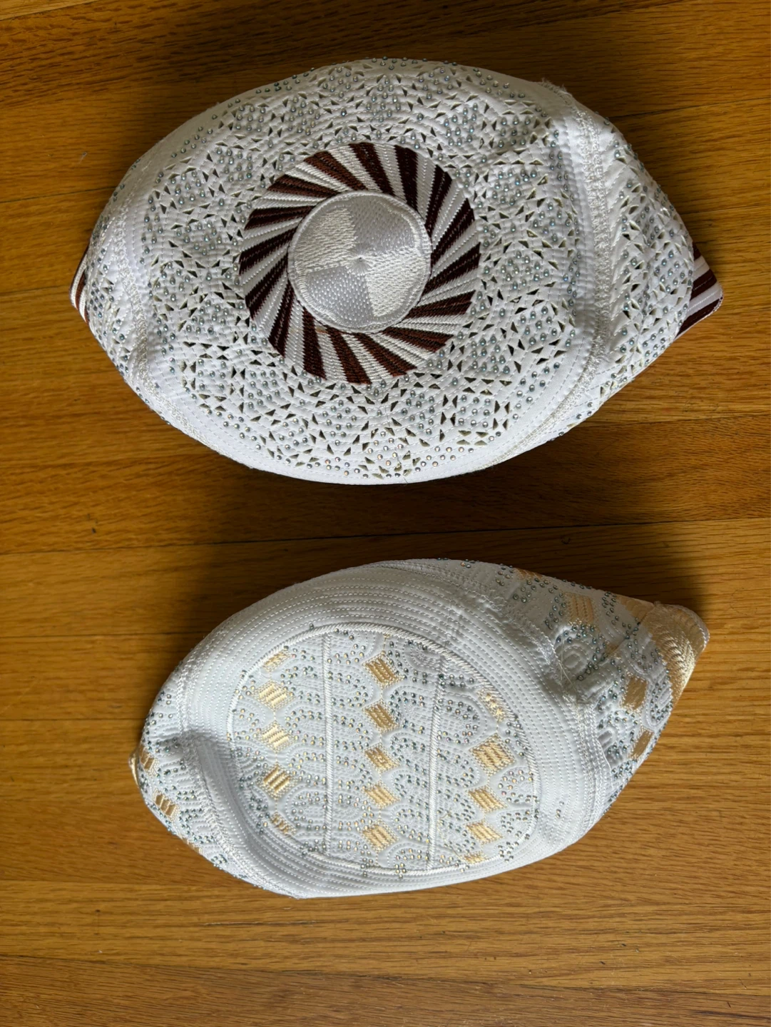 Embroidered Kufi Caps (Set of 2)