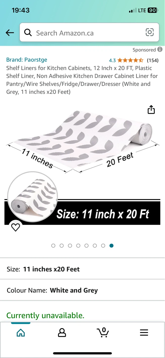Cabinet organizer, 20 ft long Cabinet/ shelf liner - photo 4