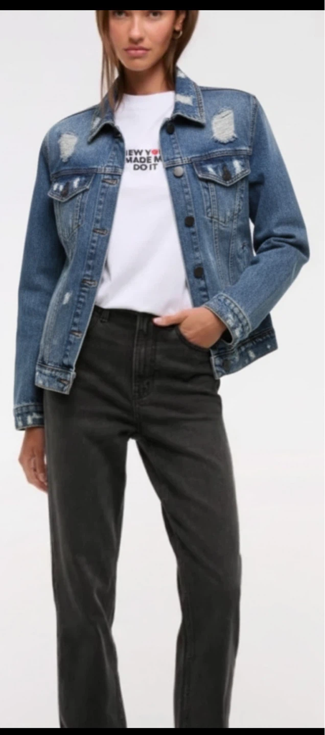 Distressed Denim Jacket - photo 4