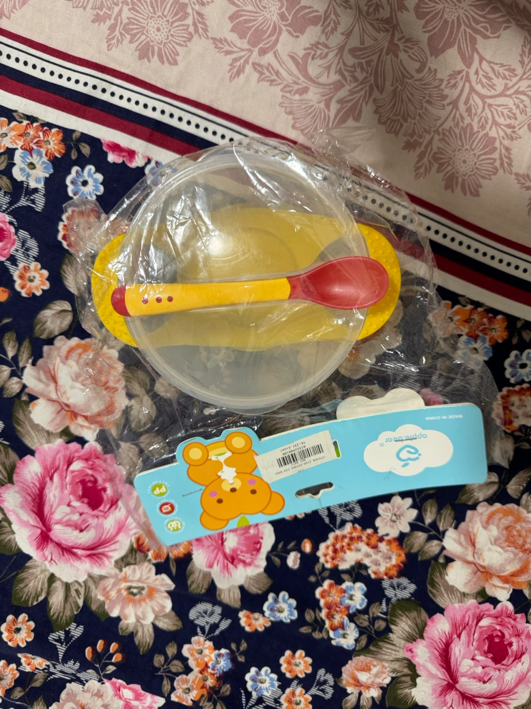 Apple Bear Baby Bowl and Spoon Set