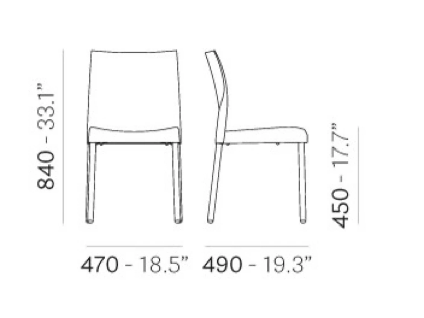 2 Pedrali Ice Chairs - (Both: 40) - photo 3