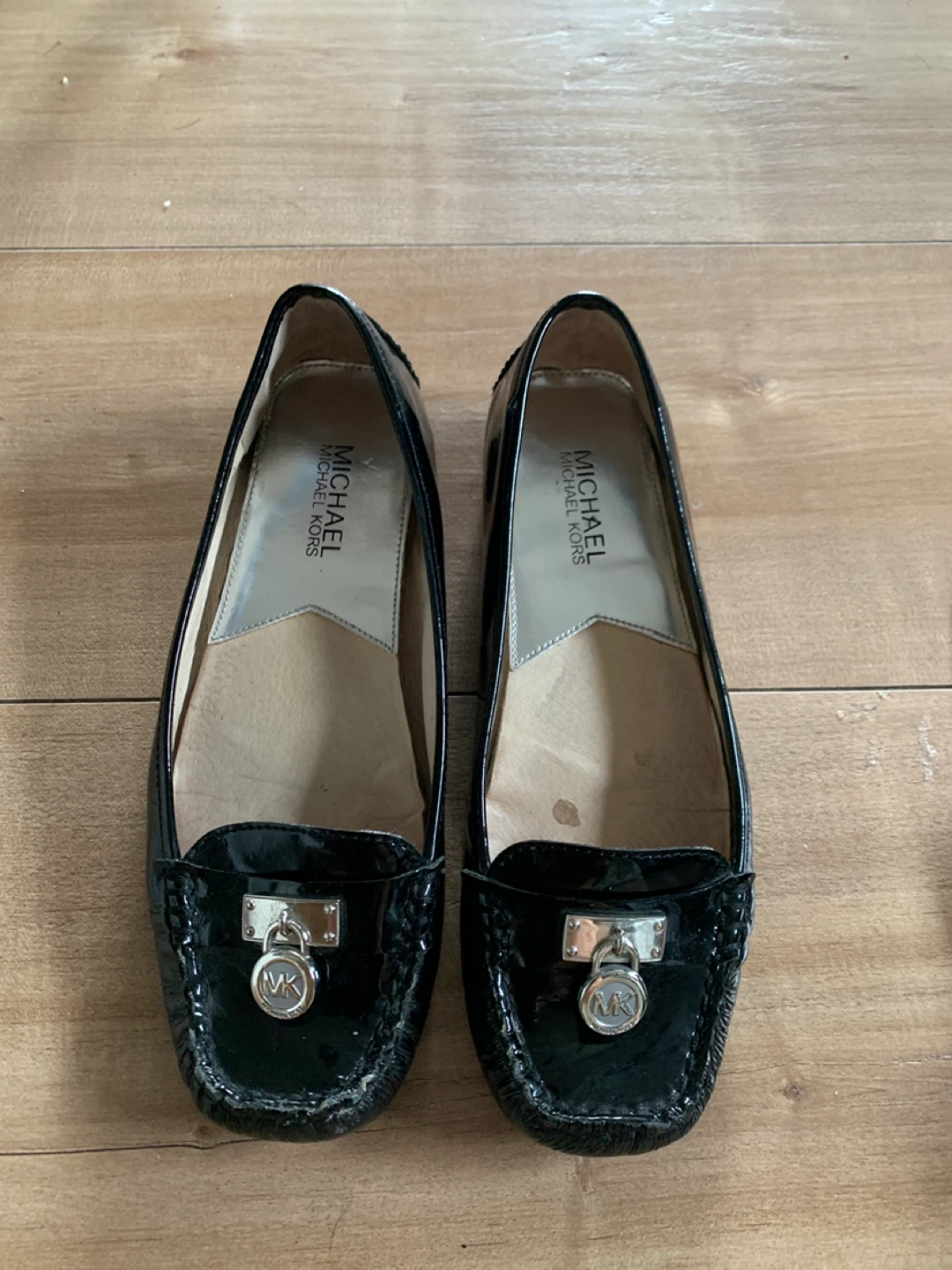 Michael Kors Black Patent Leather Loafers