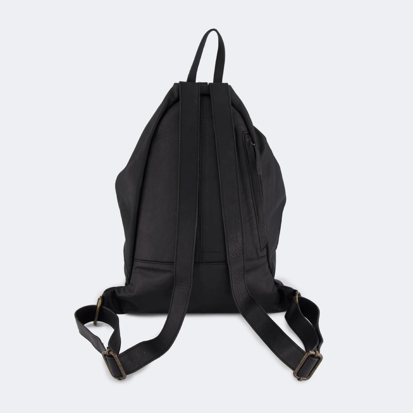 Gaela Tulum Black Leather Backpack - Minimalist Everyday Bag - photo 3