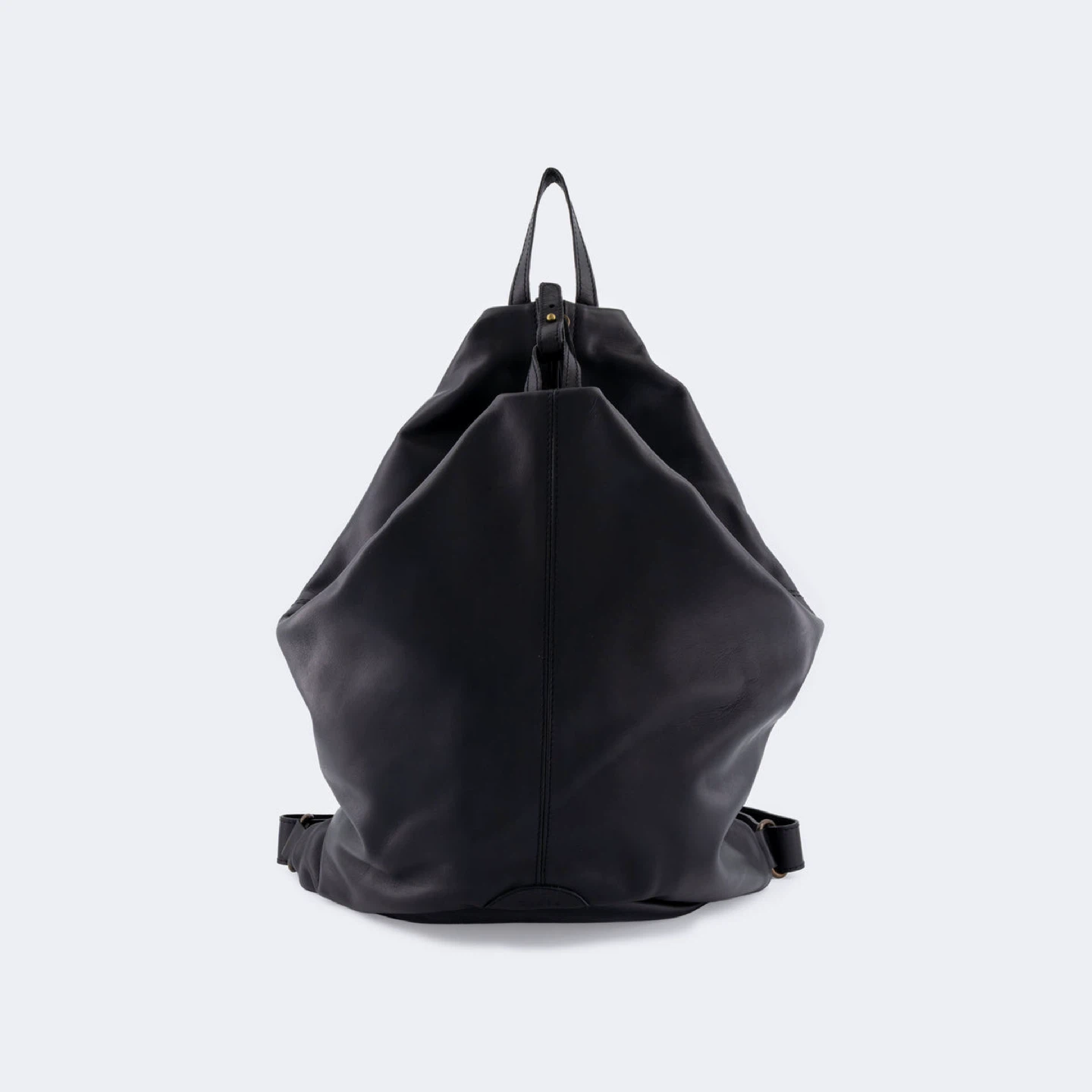 Gaela Tulum Black Leather Backpack - Minimalist Everyday Bag