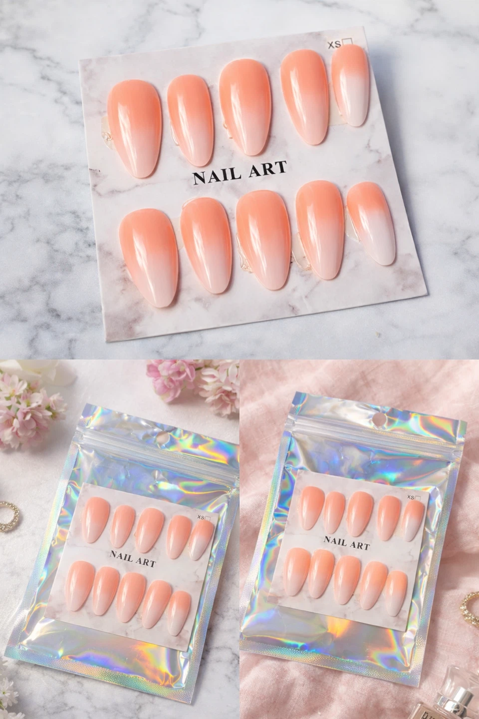 Ombre Press-On Nails (XS)