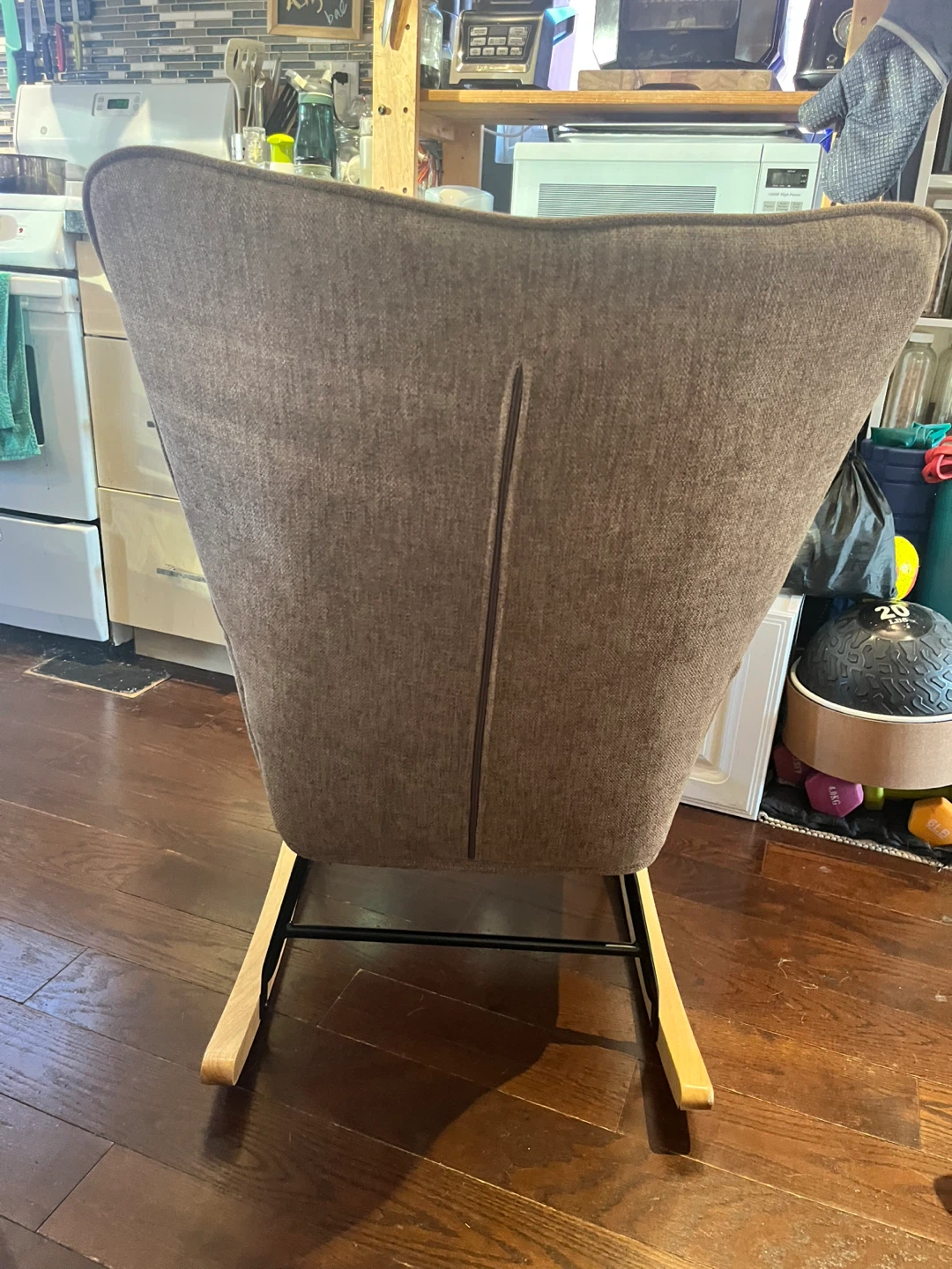 Patchwork Rocking Chair and Ottoman Set - photo 3