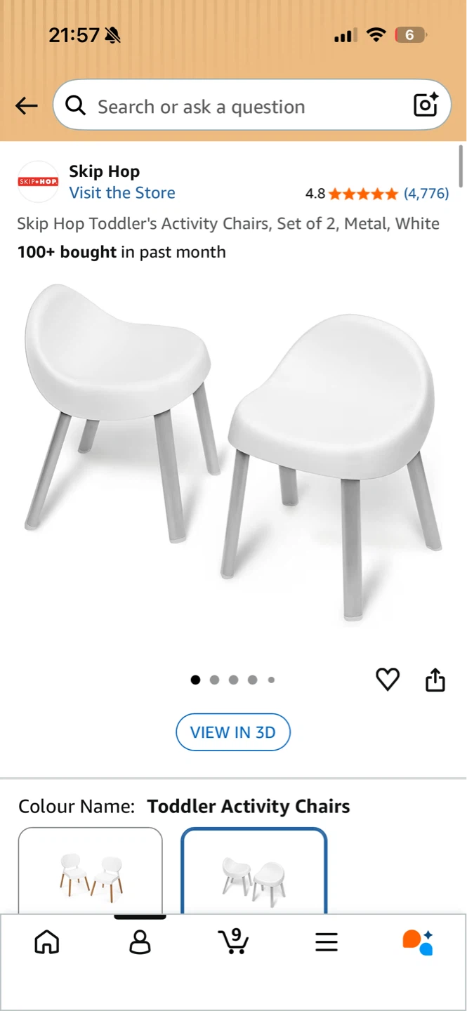 Skip Hop Toddler Activity Chairs - Set of 2, White - photo 2