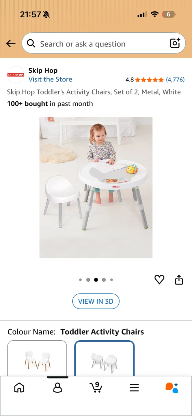 Skip Hop Toddler Activity Chairs - Set of 2, White - photo 3