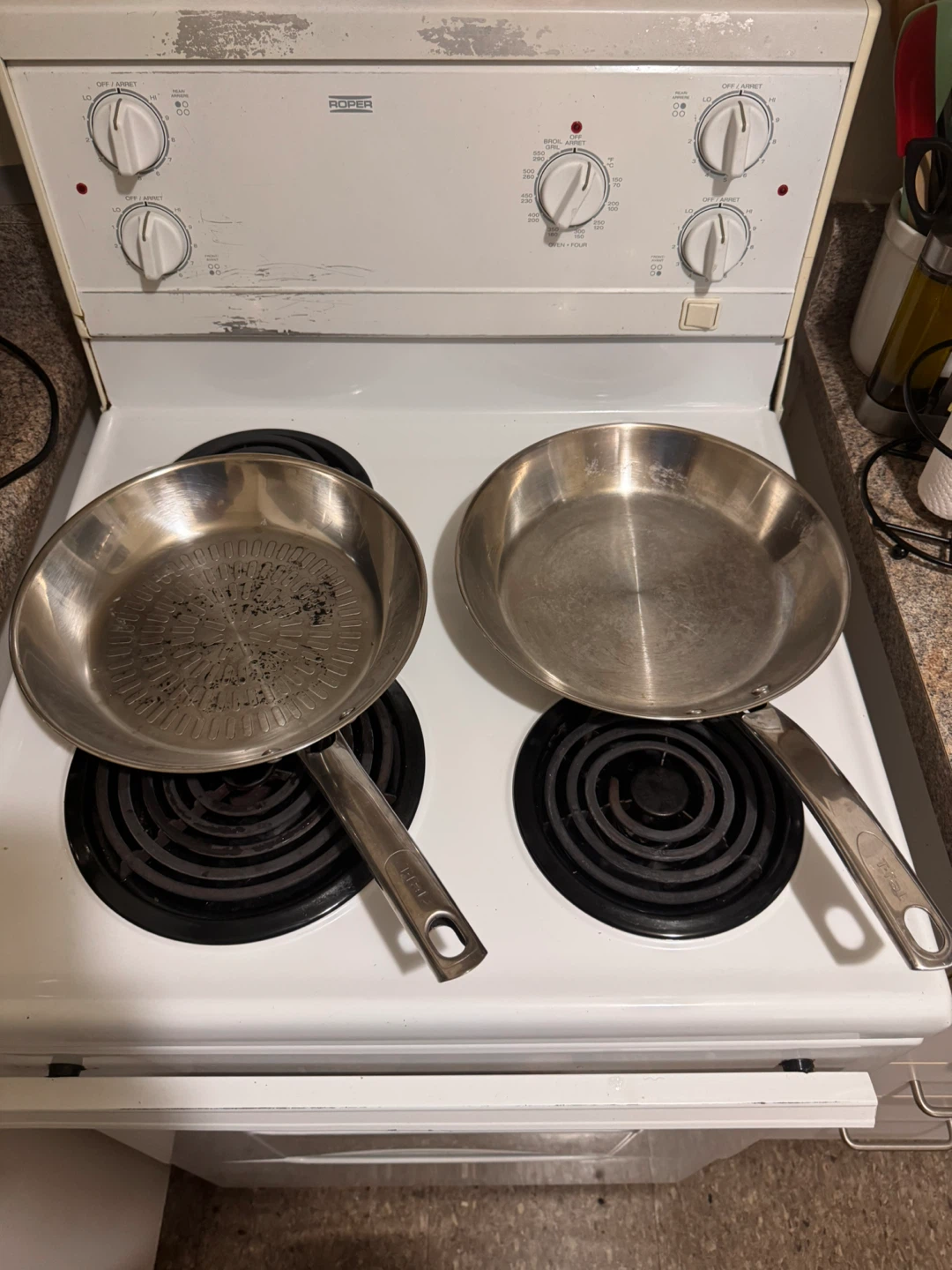 T-fal Stainless Steel Frying Pans (Set of 2)