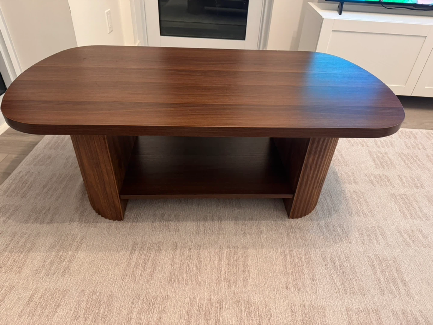 Walnut Coffee Table with Shelf - photo 4
