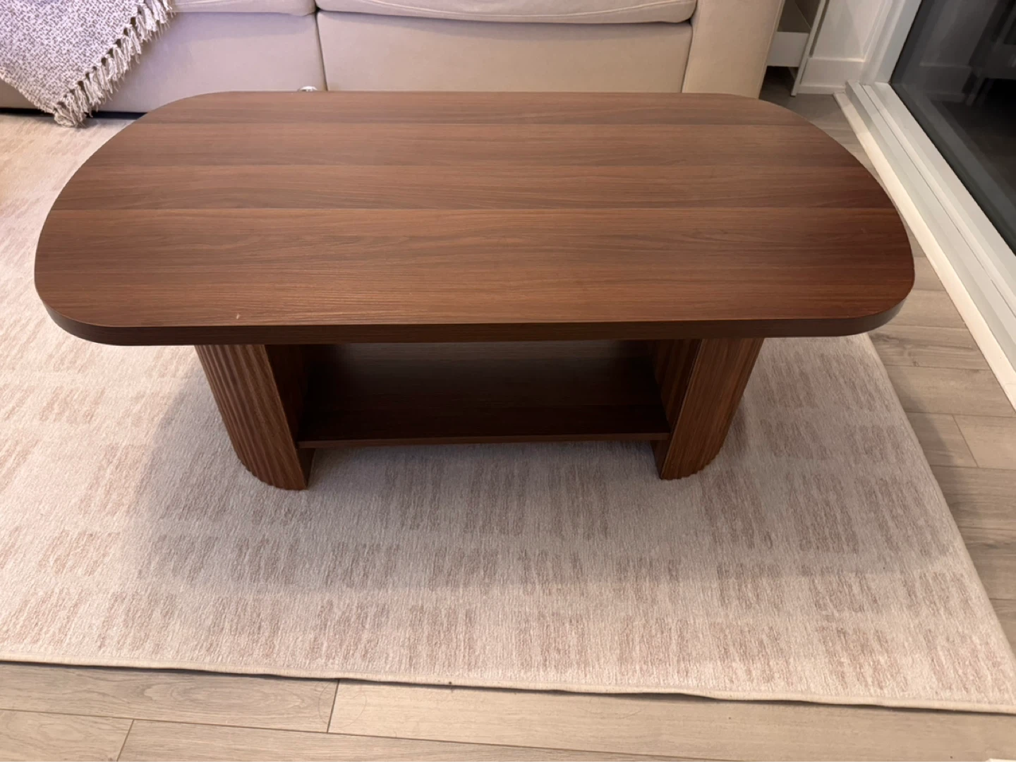 Walnut Coffee Table with Shelf