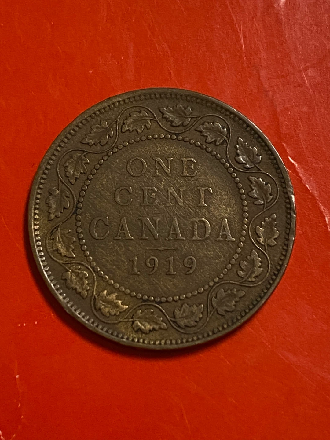 1919 Canada One Cent Coin