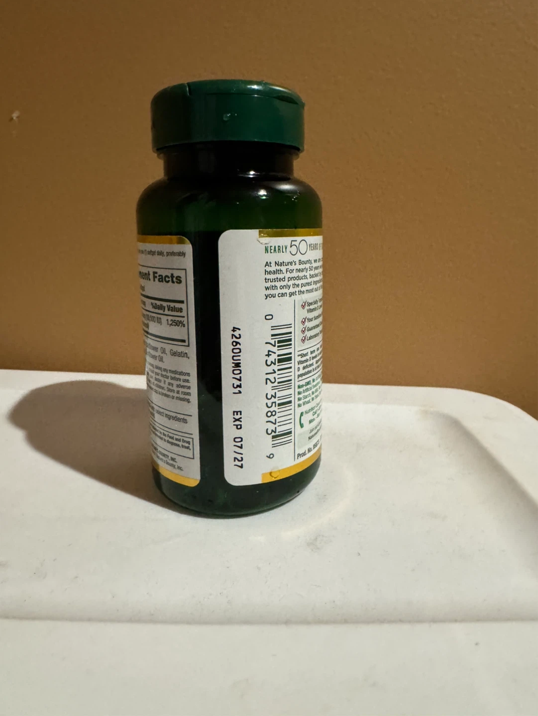 Nature's Bounty D3 Vitamin Supplement - 250mcg (10,000iu) - photo 2
