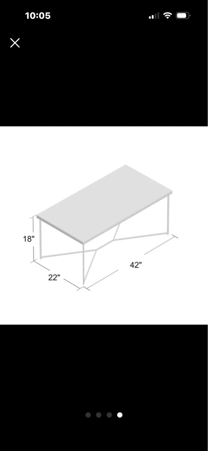 Faux Marble Top Coffee Table with Chrome Base - photo 4
